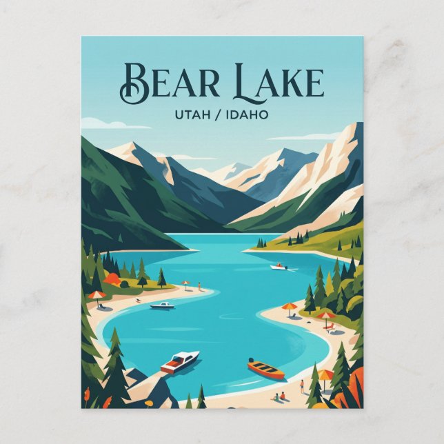 Bear Lake USA Postcard (Front)