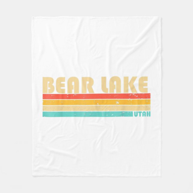 BEAR LAKE UTAH Fun Fishing Camping Summer  Fleece Blanket (Front)