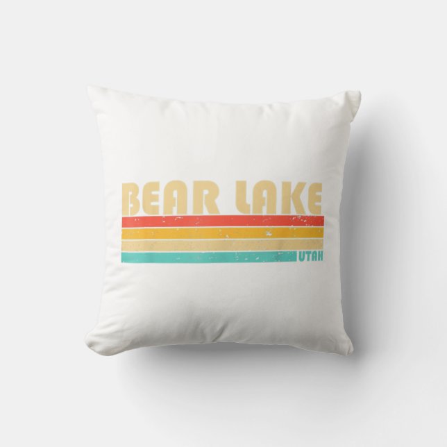BEAR LAKE UTAH Fun Fishing Camping Summer  Throw Pillow (Front)