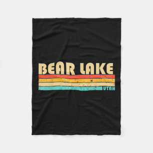 Bear Lake Utah Funny Fishing Camping Summer  Fleece Blanket