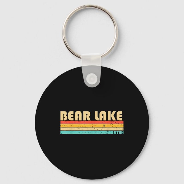 Bear Lake Utah Funny Fishing Camping Summer  Keychain (Front)