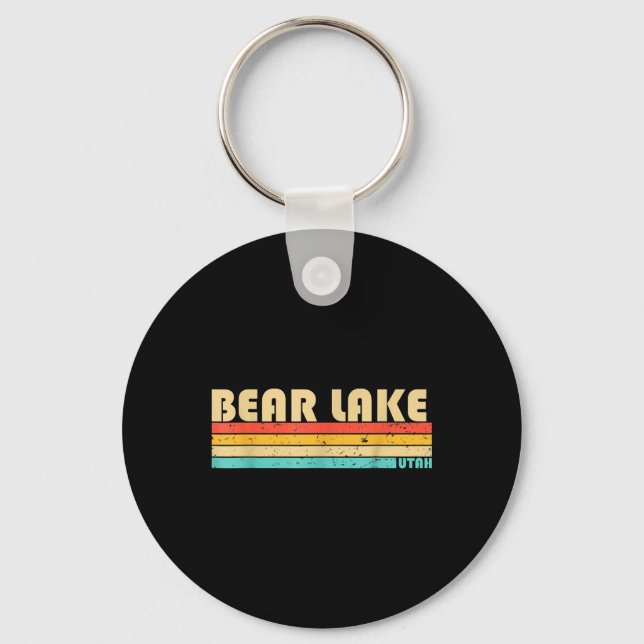Bear Lake Utah Funny Fishing Camping Summer  Keychain (Front)