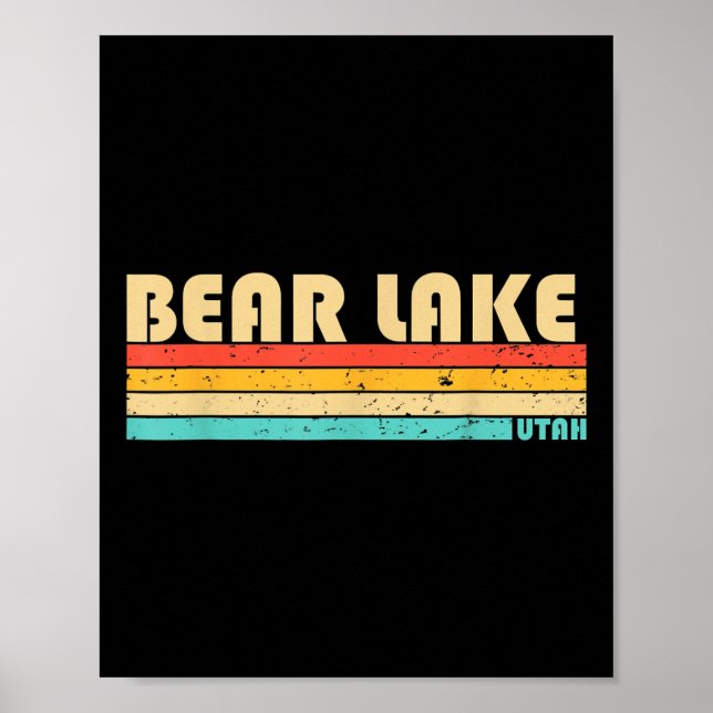 Bear Lake Utah Funny Fishing Camping Summer  Poster (Front)