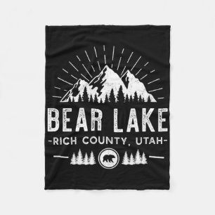 Bear Lake Utah - Mountain Skiing Hiking Fishing  Fleece Blanket