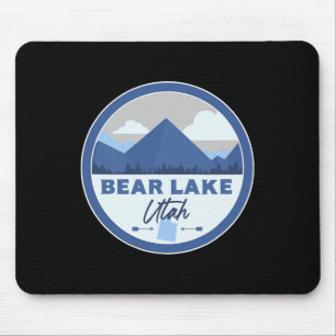 Bear Lake Utah Ut Mountains Badge Hiking Souvenir  Mouse Pad