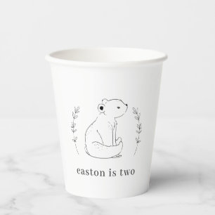 Bear Line Drawing Paper Cups