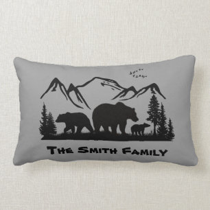 Bear Lodge Decor Pillow (Personalize)
