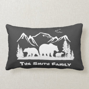 Bear Lodge Decor Pillow (Personalize)