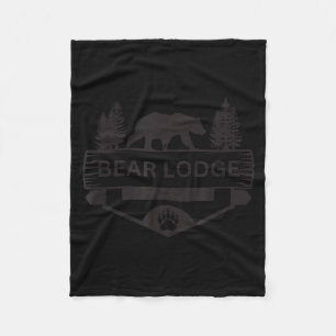 Bear lodge wyoming wildlife bear hiking camping fleece blanket