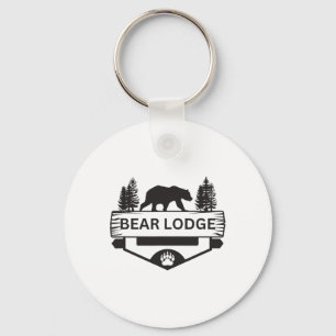Bear Lodge Wyoming Wildlife Bear Hiking Camping Sk Keychain