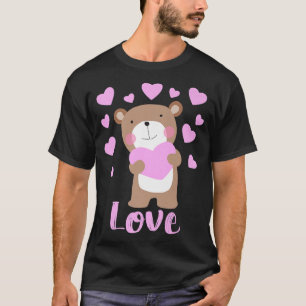 Bear Love Hearts for Boys Girls Kids Premium T-Shirt