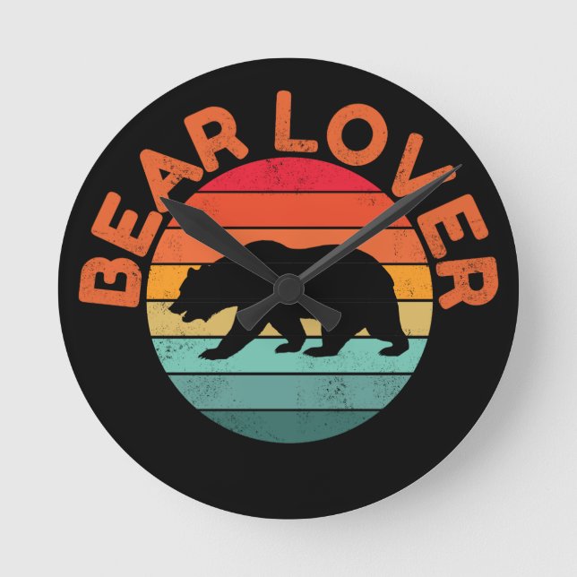 BEAR LOVER ROUND CLOCK (Front)