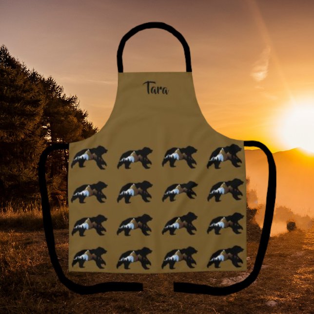 Bear Lover's "Bears with Mountains" Apron (Creator Uploaded)