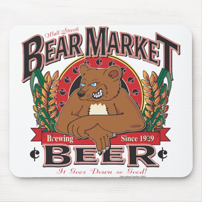 Bear-Market-Beer Mouse Pad (Front)