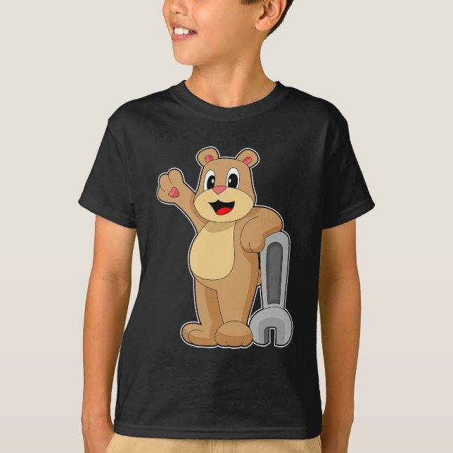 Bear Mechanic Wrench T-Shirt (Front)