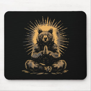 Bear Meditation Buddhist Zen Buddha Spirituality Y Mouse Pad