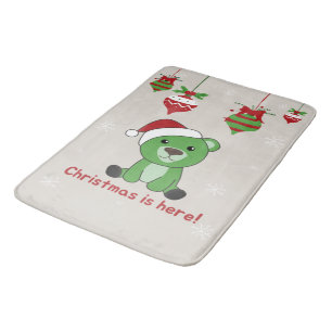 Bear Merry Christmas Winter Animals Bears Bath Mat