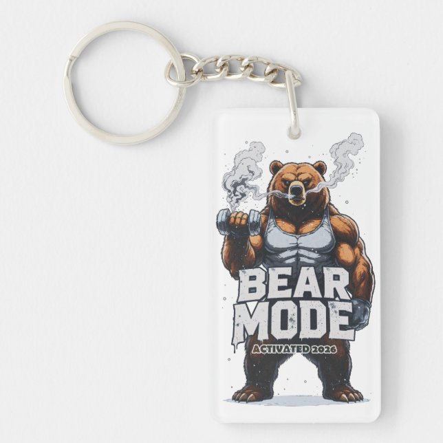 Bear Mode Activated 2026 Keychain (Front)