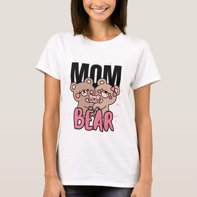 bear-mom Shirt Cute Graphic Design (Front)
