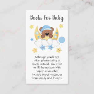 Bear Moon Stars Baby Book Request Enclosure Card