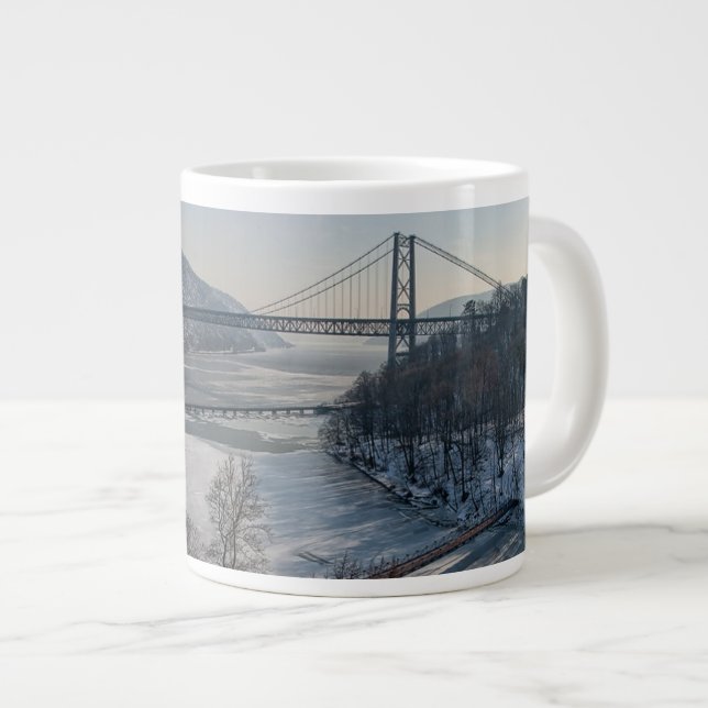 Bear Mountain Bridge Large Coffee Mug (Front Right)