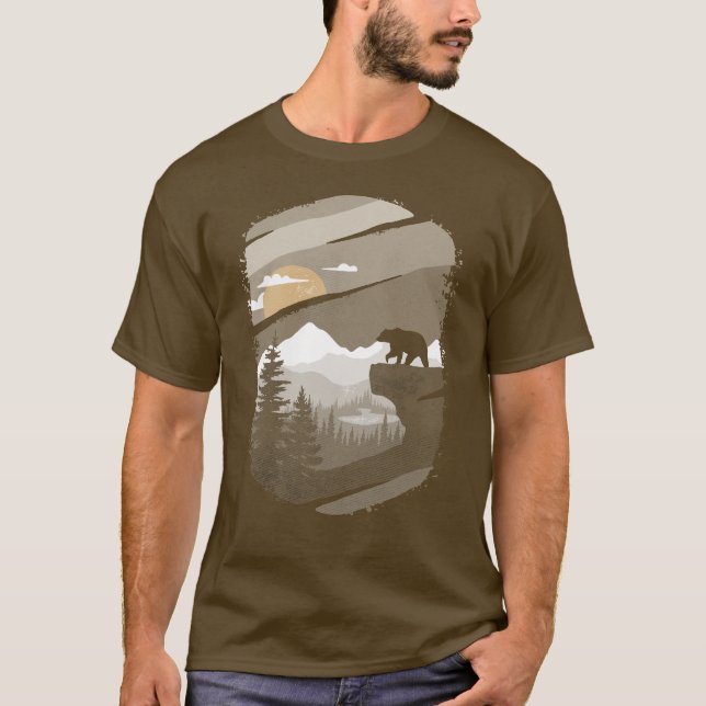 Bear Mountain Forest for Men Boys T-Shirt (Front)