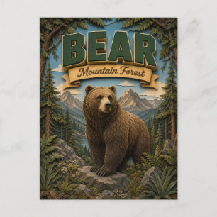 Bear Mountain Forest POPCUT Postcard
