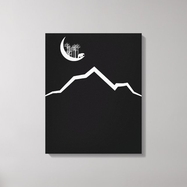 Bear Mountain Moon Canvas Print (Front)