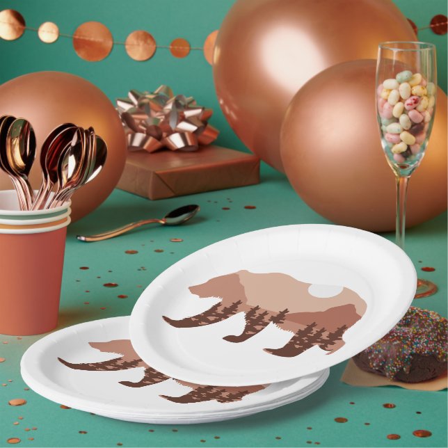 Bear Mountain  Paper Plate (Multi)