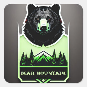 Bear mountain square sticker