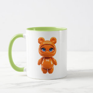 Bear Mug Glossy Kawaii Orange