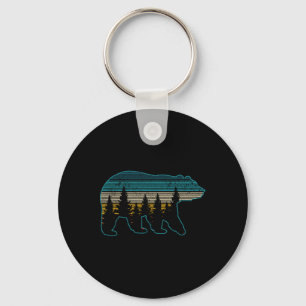 Bear Nature Grizzly Brown Black Bear Hiking Huntin Keychain