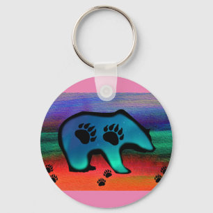 Bear Northern Lights Spirit Bear Keychain