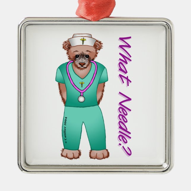 Bear Nurse Ornament  (Front)
