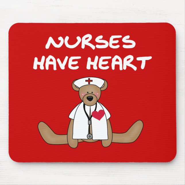 Bear Nurses Have Heart T-shirts and Gifts Mouse Pad (Front)