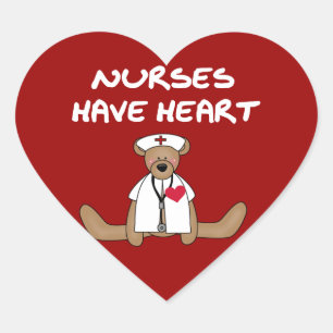 Bear Nurses Have Heart T-shirts and Gifts Sticker