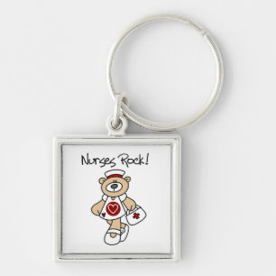 Bear Nurses Rock T-shirts and Gifts Keychain