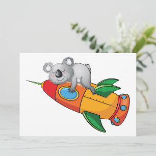 Bear On A Rocket Invitations