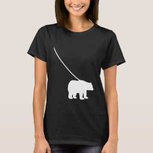 Bear On Leash Brown Grizzly Cute  Animal Zoo Zoolo T-Shirt
