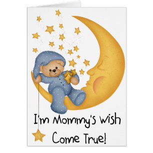 Bear on Moon I'm Mommy's Wish (blue)
