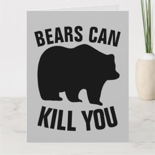 BEAR OVER THE HILL FUNNY OVERSIZED BIRTHDAY CARD
