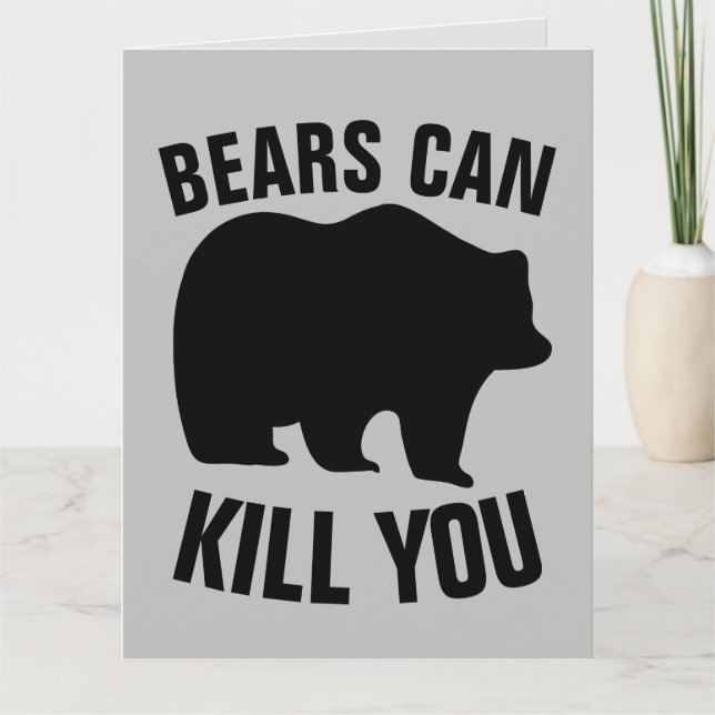 BEAR OVER THE HILL FUNNY OVERSIZED BIRTHDAY CARD (Front)