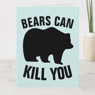 BEAR OVER THE HILL FUNNY OVERSIZED BIRTHDAY CARD