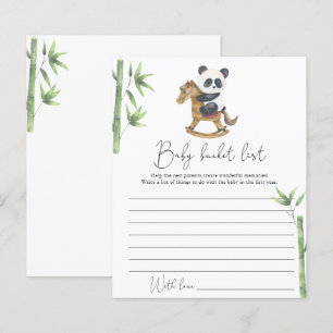Bear Panda Baby bucket list