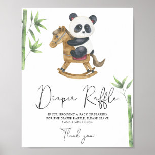 Bear Panda diaper raffle Poster