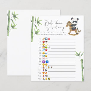 Bear Panda Emoji picture game baby shower