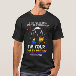 Bear Papa Free Dad Hugs Lgbt Gay Transgender Pride T-Shirt