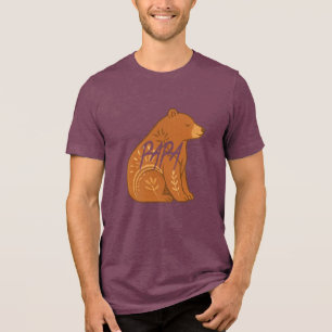 Bear Papa T-Shirt Tri-Blend Shirt