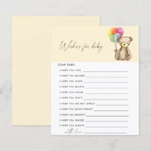 Bear - Party game   wishes for baby game