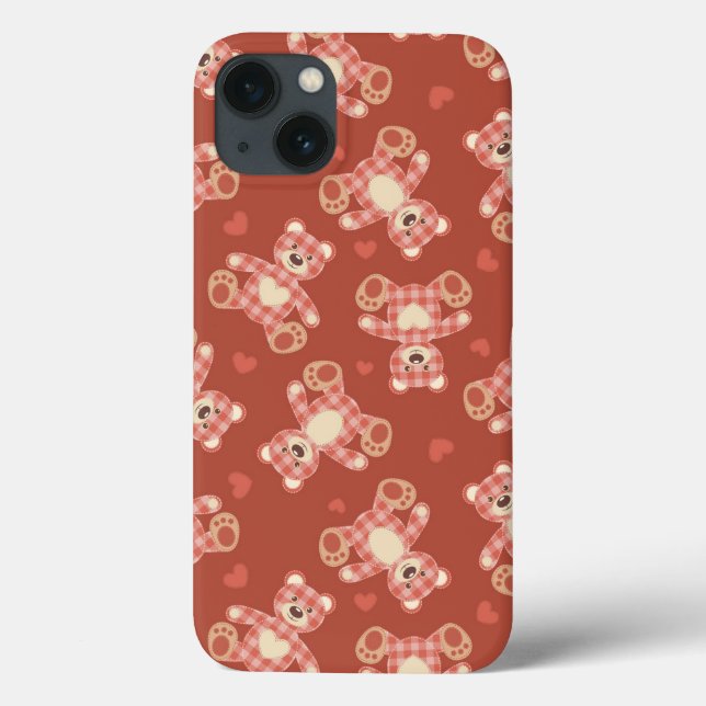 bear patchwork pattern Case-Mate iPhone case (Back)